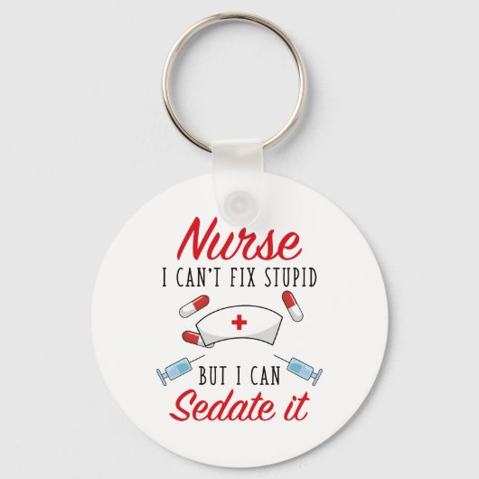 Verpleegster, ik kan geen onstuimige oplossing vin sleutelhanger (Voorkant)