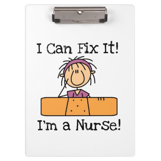 Verpleegster ik kan het klembord herstellen (Voorkant)