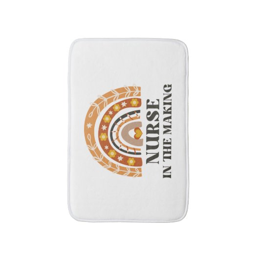 Verpleegster in de Making  Regenboog Badmat (Voorkant Verticaal)