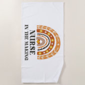 Verpleegster in de Making  Regenboog Strandlaken (Voorkant)