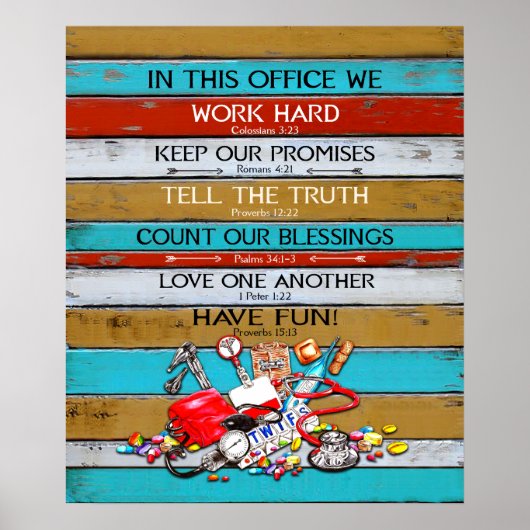 Verpleegster in deze Kantoor hebben we Motivatie Poster (Voorkant)