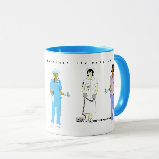 Verpleegster in dit Huis. Mok (Voorkant rechts)