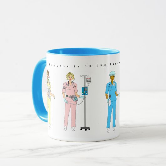 Verpleegster in dit Huis. Mok (Voorkant links)