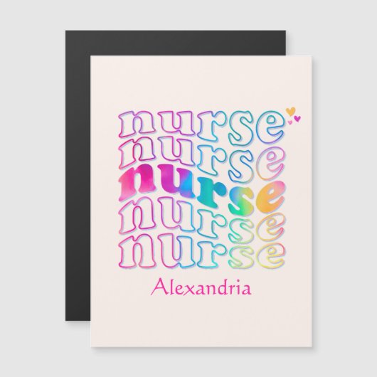 Verpleegster in elegante regenboogkleuren (Voorkant / Achterkant)