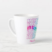 Verpleegster in elegante regenboogkleuren latte mok (Linkerhoek)