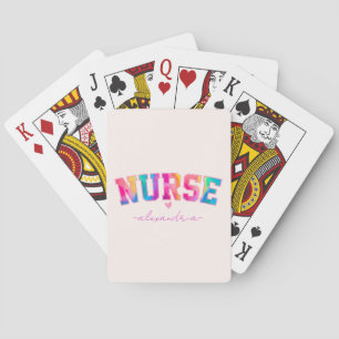 "Verpleegster" in Elegante Regenboogkleuren   Leve Pokerkaarten