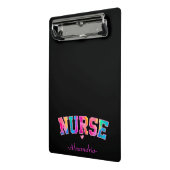 Verpleegster in elegante regenboogkleuren | Levend Mini Klembord (Angled2)