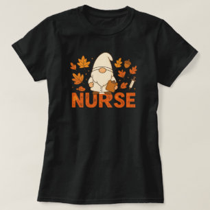 Verpleegster in herfstkleuren t-shirt