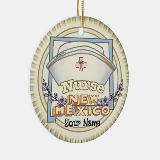 verpleegster in New Mexico Keramisch Ornament (Rechts)