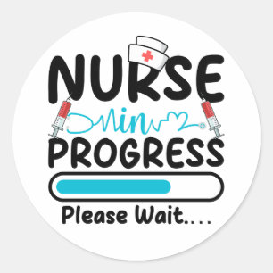 Verpleegster in Opleiding Laden Ronde Sticker
