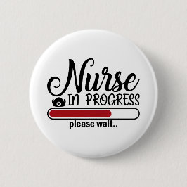 Verpleegster in uitvoering Funny Nursing School Ronde Button 5,7 Cm