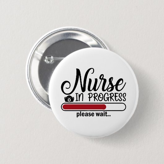 Verpleegster in uitvoering Funny Nursing School Ronde Button 5,7 Cm (Voorkant /achterkant)