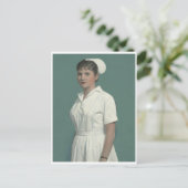  verpleegster in uniform briefkaart (Staand voorkant)