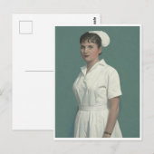  verpleegster in uniform briefkaart (Voorkant / Achterkant)