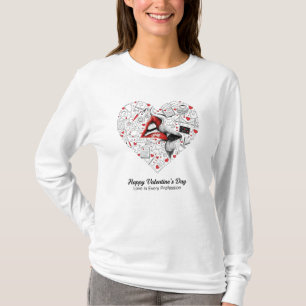 Verpleegster Ingenieur Leraar Professionele Valent T-shirt