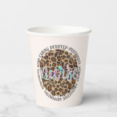 "Verpleegster" & inspirerende eigenschappen - Leop Papieren Bekers (Achterkant)