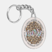 "Verpleegster" & inspirerende eigenschappen - Leop Sleutelhanger (Voorkant Links)