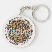 "Verpleegster" & inspirerende eigenschappen - Leop Sleutelhanger (Achterkant)