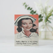 Verpleegster is mijn naam briefkaart (Staand voorkant)