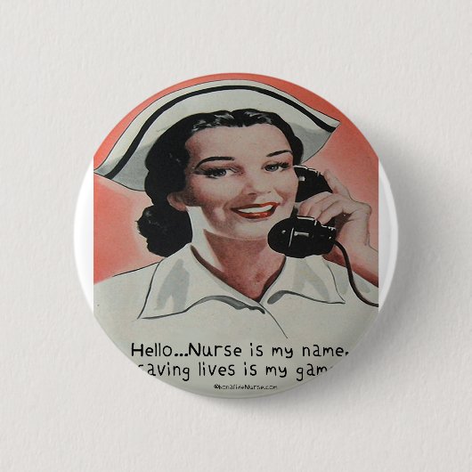 Verpleegster is mijn naam ronde button 5,7 cm (Voorkant)