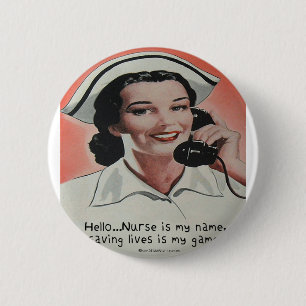 Verpleegster is mijn naam ronde button 5,7 cm