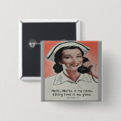 Verpleegster is mijn naam vierkante button 5,1 cm (Voorkant /achterkant)