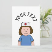 Verpleegster Kaart (Staand voorkant)