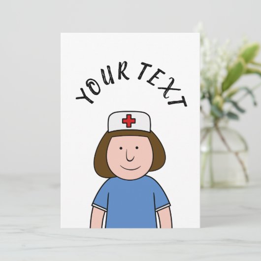 Verpleegster Kaart (Staand voorkant)