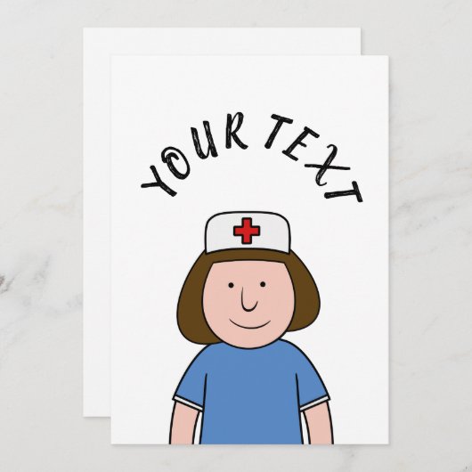 Verpleegster Kaart (Voorkant / Achterkant)