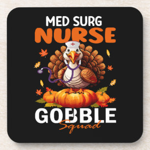 Verpleegster Kalkoen Matching MED CHIR Gobble Squa Bier Onderzetter