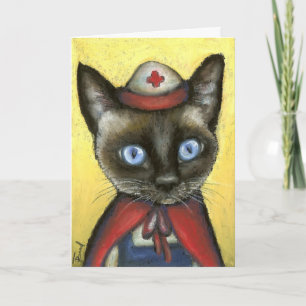Verpleegster kat kaart