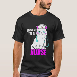 Verpleegster Kat Stethoscoop Verpleging Geneeskund T-shirt