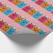 Verpleegster Katten Gift Wrap Roze Cadeaupapier (Hoek)