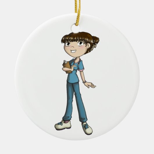 Verpleegster Keramisch Ornament (Voorkant)