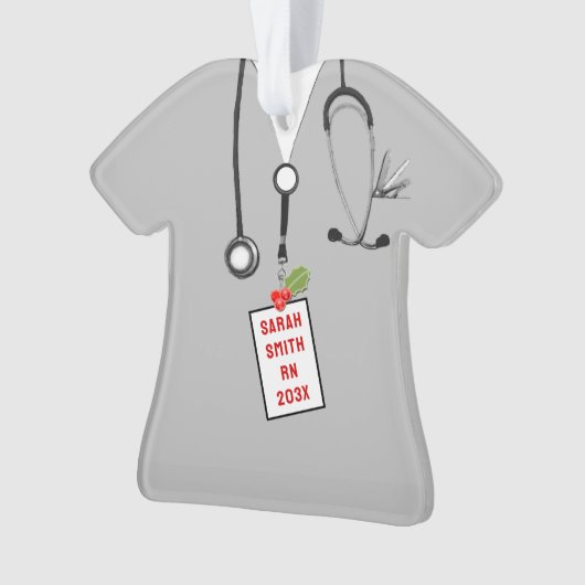 Verpleegster Kerst Collectible 2023 Ornament (voorkant)