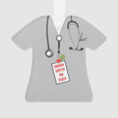 Verpleegster Kerst Collectible 2023 Ornament (voorkant)