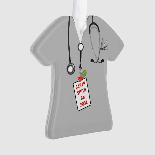Verpleegster Kerst Collectible 2023 Ornament (voorkant)