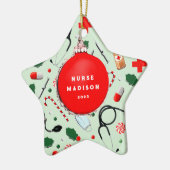 Verpleegster Kerst Collectible Keramische Ornament (Links)