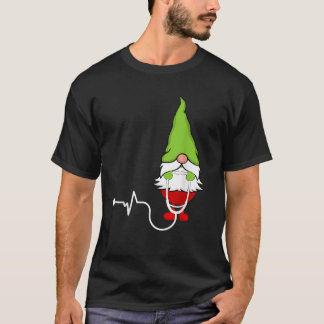 Verpleegster Kerst Cute Gnome Grappige Kerstcadeau T-shirt