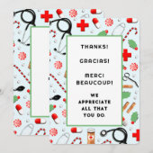 Verpleegster Kerst Kaarten (Voorkant / Achterkant)