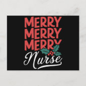 Verpleegster Kerst Merry Verpleegster Verpleegster Feestdagenkaart (Voorkant)