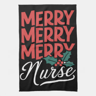 Verpleegster Kerst Merry Verpleegster Verpleegster Theedoek