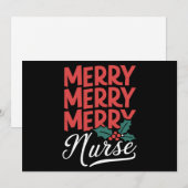 Verpleegster Kerst Mis Verpleegster Verpleegster C Feestdagenkaart (Voorkant / Achterkant)