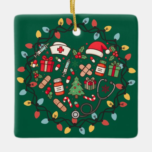 Verpleegster Kerst Ornament (Voorkant)