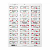 Verpleegster Kerst retour adreslabels Etiket (Full Sheet)