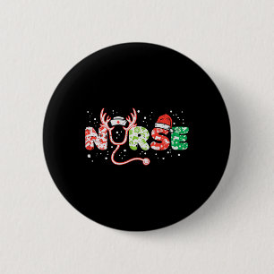 Verpleegster kerst stethoscoop verpleegkundigen Ke Ronde Button 5,7 Cm
