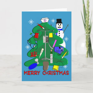 Verpleegster Kerst T-shirts en geschenken Feestdagen Kaart