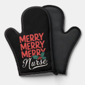 Verpleegster Kerst Vrolijk Verpleegster Verpleegku Ovenwant (Voorkant / Achterkant)