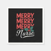 Verpleegster Kerst Vrolijk Verpleegster Verpleegku Servet (Voorkant)
