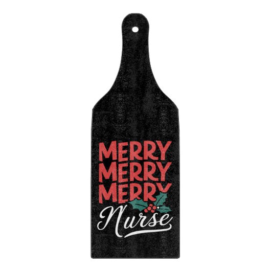 Verpleegster Kerst Vrolijk Verpleegster Verpleegku Snijplank (Voorkant)